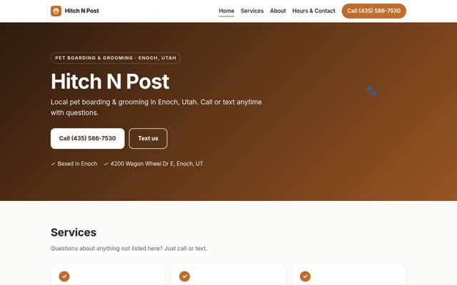 Hitch N Post website