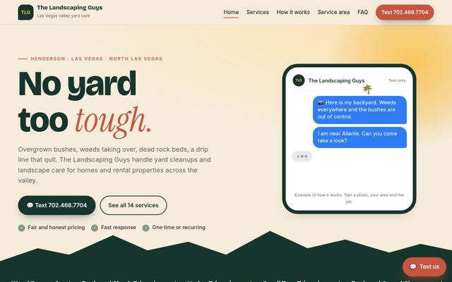 The Landscaping Guys website